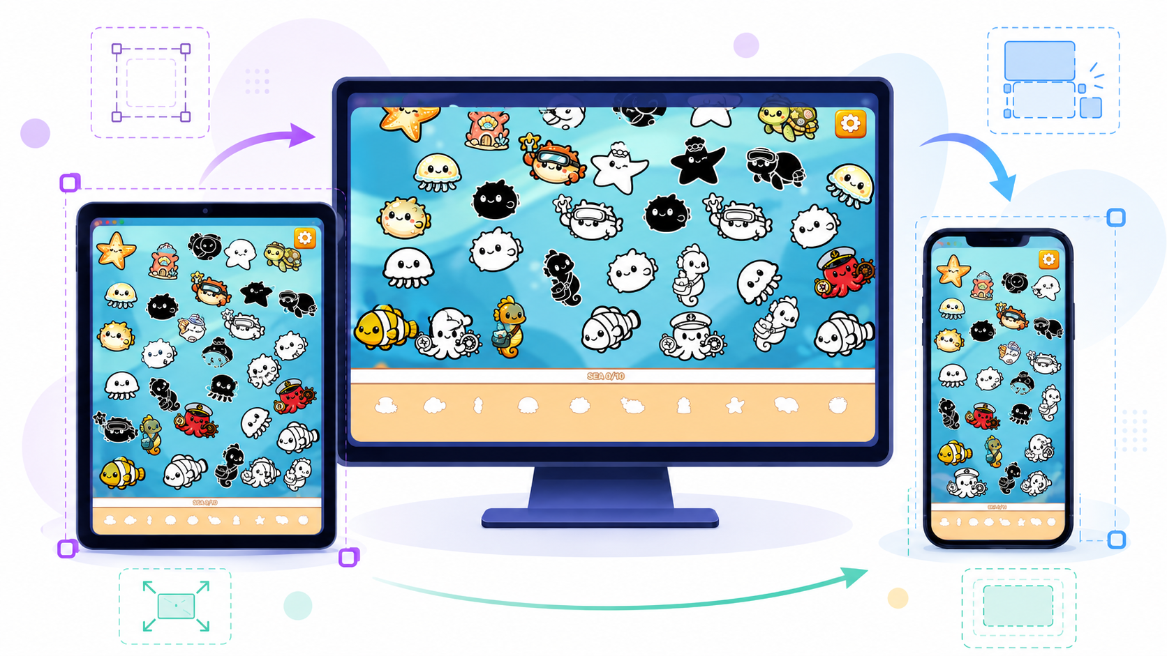 Adaptive Layout for a Poki HTML5 Game
