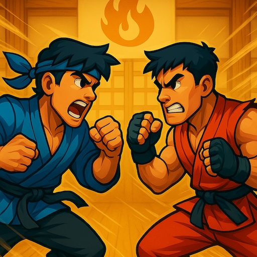 Match Fighter game icon with two martial artists facing each other