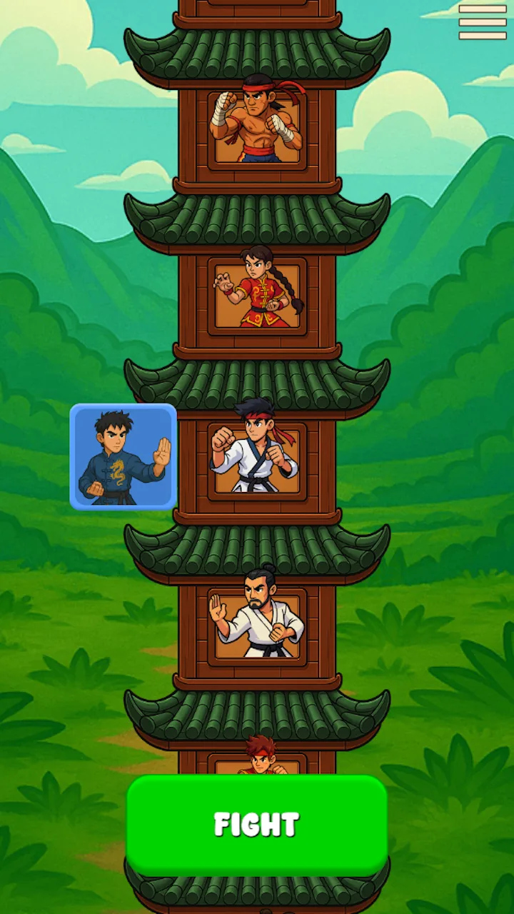 Match Fighter opponent tower in portrait orientation